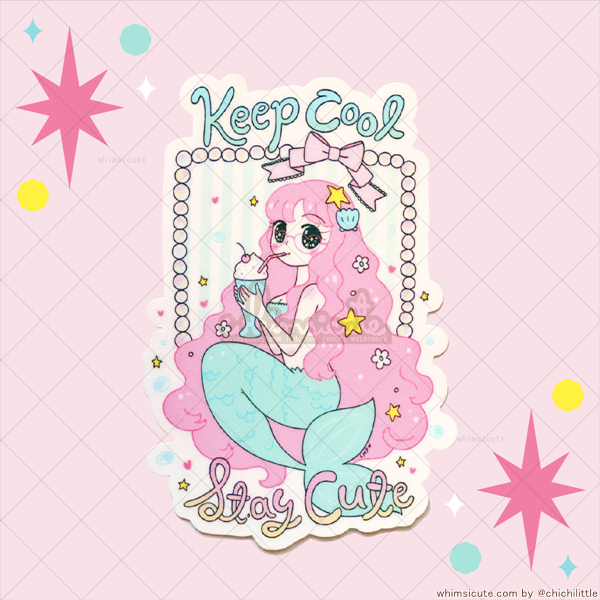 Keep Cool Stay Cute - Vinyl Sticker