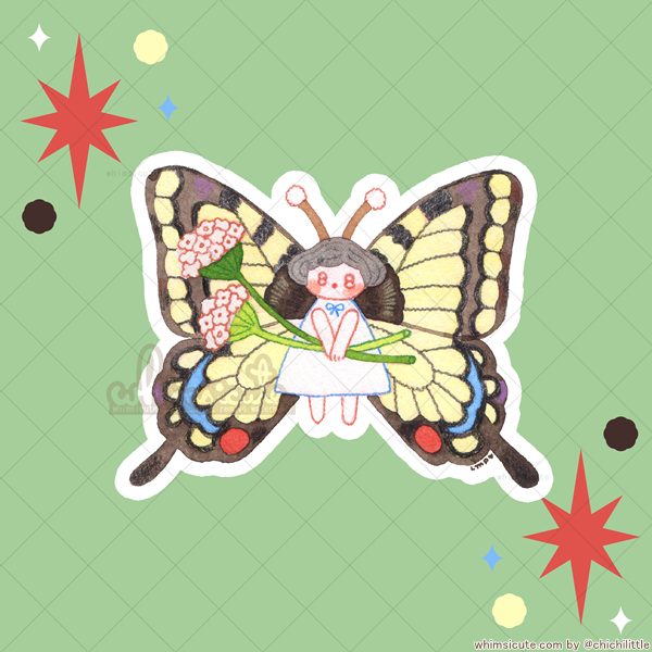 Butterfly Girl - Vinyl Sticker