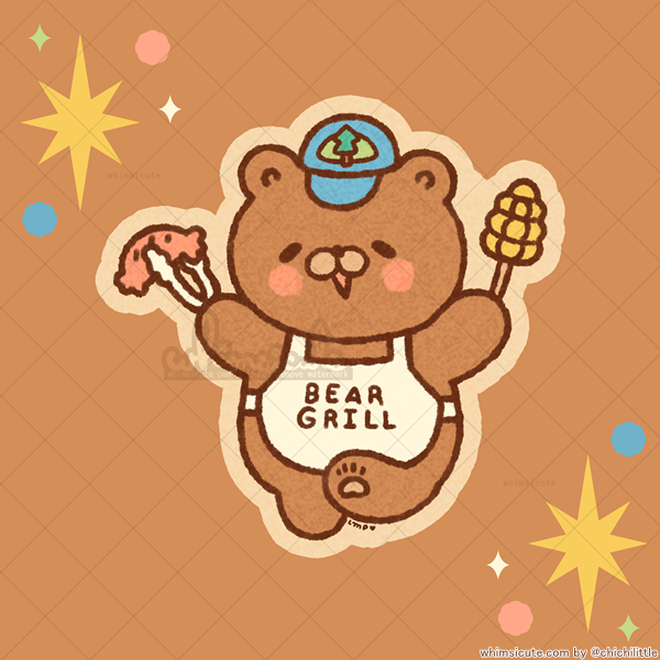 Bear Grill - Vinyl Sticker