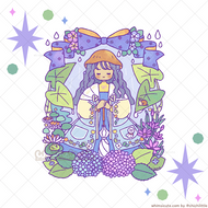 Girl in the Rain - Vinyl Sticker
