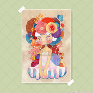 Mushroom Girl Print 4x6in