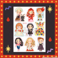Watercolor Horror Film Girls Sticker Sheet