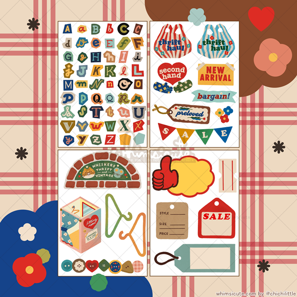 Thrift Shop Sticker Sheet SET - Matte
