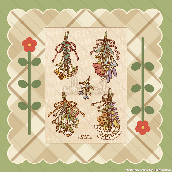 Dried Wildflowers Sticker Sheet