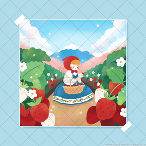 Strawberry Field Print 5in x 5in
