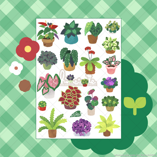 Potted Plants Sticker Sheet