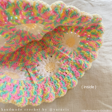 Load image into Gallery viewer, Crocheted Bucket Hat - Pastel Daisy with Trim ♥

