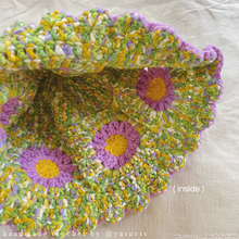 Load image into Gallery viewer, Crocheted Bucket Hat - Wildflower Meadow with Trim ♥
