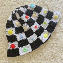 Load image into Gallery viewer, Crocheted Beaded Bucket Hat - Retro Toybox
