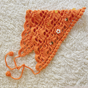 Crocheted Beaded Head Scarf / Bandana ♥ Assorted Colors