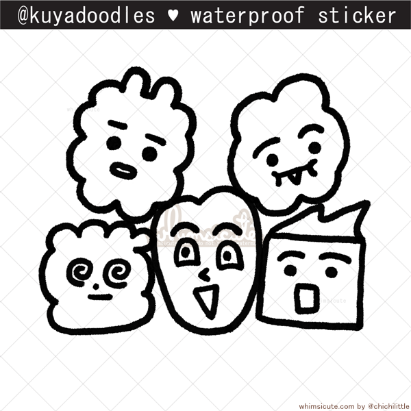 kuyadoodles - Friends Waterproof Sticker