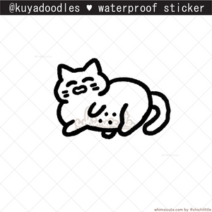 kuyadoodles - Lazy Cat Waterproof Sticker