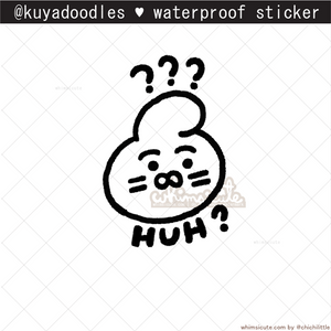 kuyadoodles - Huh Waterproof Sticker