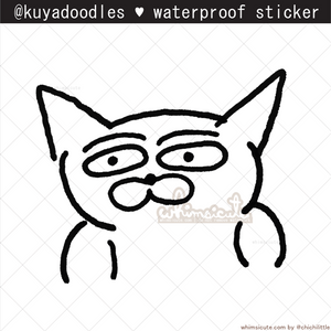 kuyadoodles - 2 Braincells Cat Waterproof Sticker