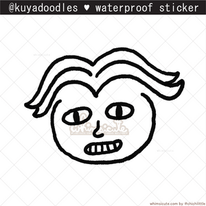 kuyadoodles - Handsome Guy Waterproof Sticker